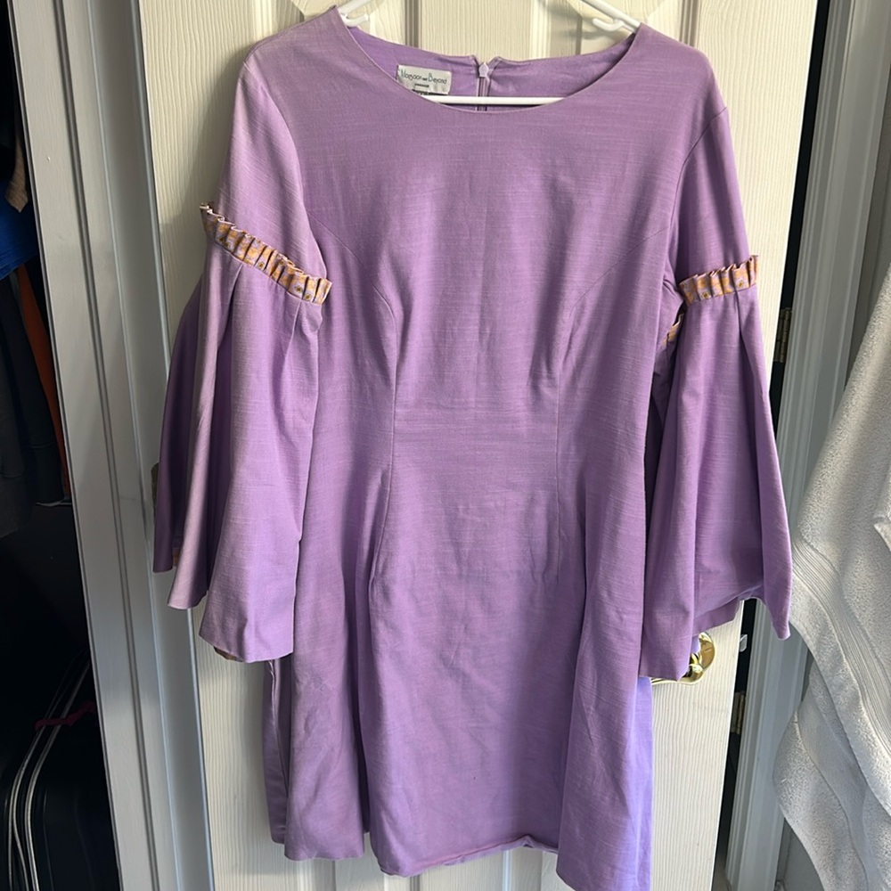 Lavender Monsoon & Beyond dress - long wide arm sleeves
